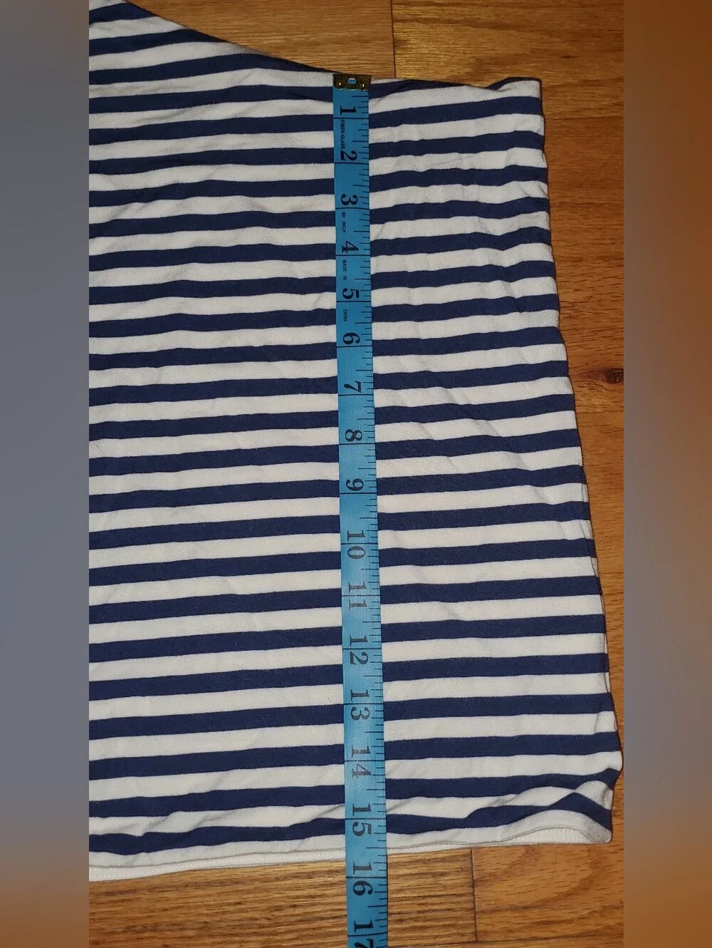 J Crew. Striped Off-Shoulder Top in Navy and White